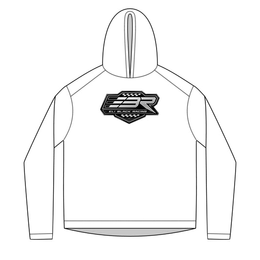 Lightweight UPF50+ Solar Hoodie - Black & White EBR logo