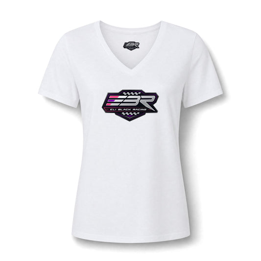EBR - Ladies Color Logo V-Neck Tee