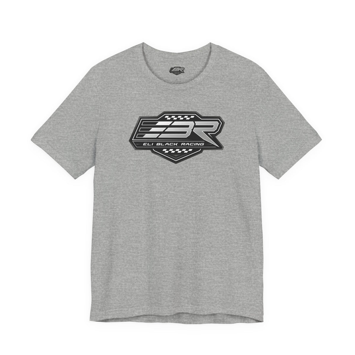 Unisex Jersey Short Sleeve Tee - Black and White EBR logo