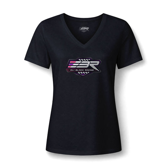 EBR - Ladies Color Logo V-Neck Tee