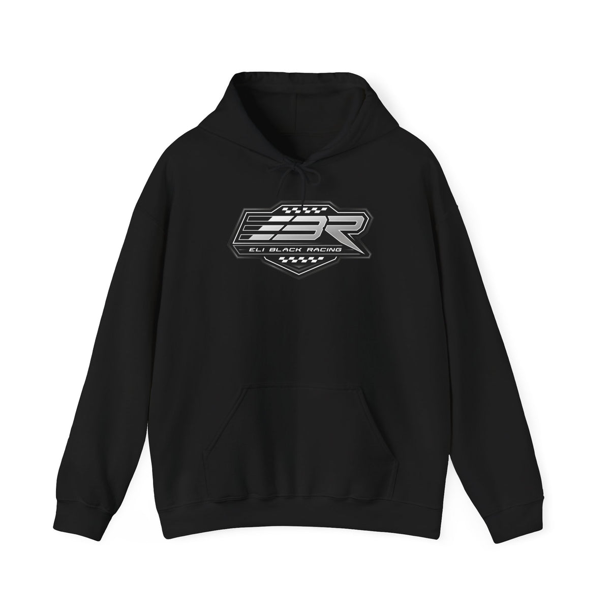 Unisex Heavy Blend™ Hooded Sweatshirt - Black/White EBR Logo