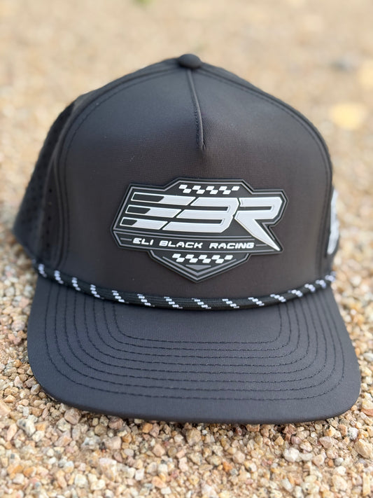 EBR - Black with Black/White Rope Snapback Hat